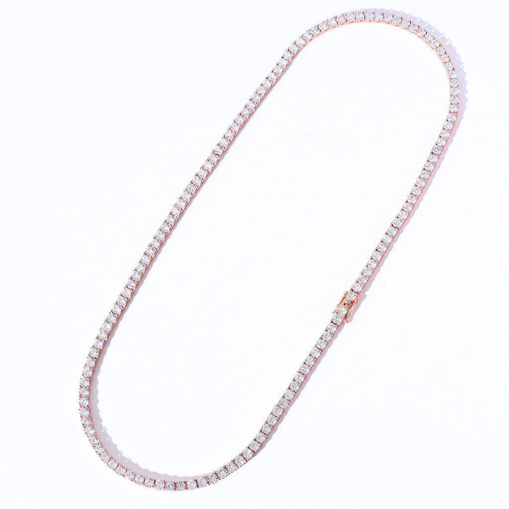 6"-24" Hip Hop Necklace Bracelets 5A CZ Diamonds Real Gold Plated Tennis Chain