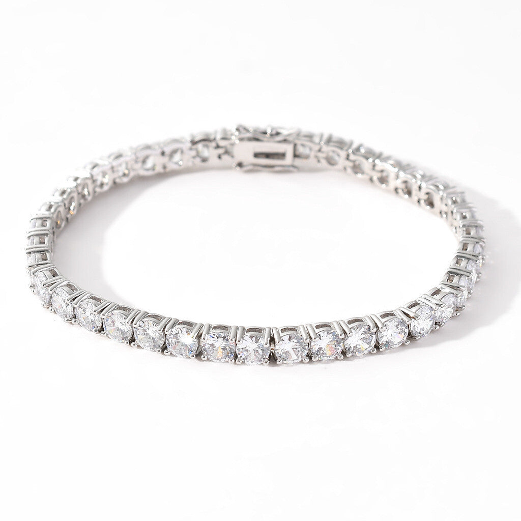 6"-24" Hip Hop Necklace Bracelets 5A CZ Diamonds Real Gold Plated Tennis Chain