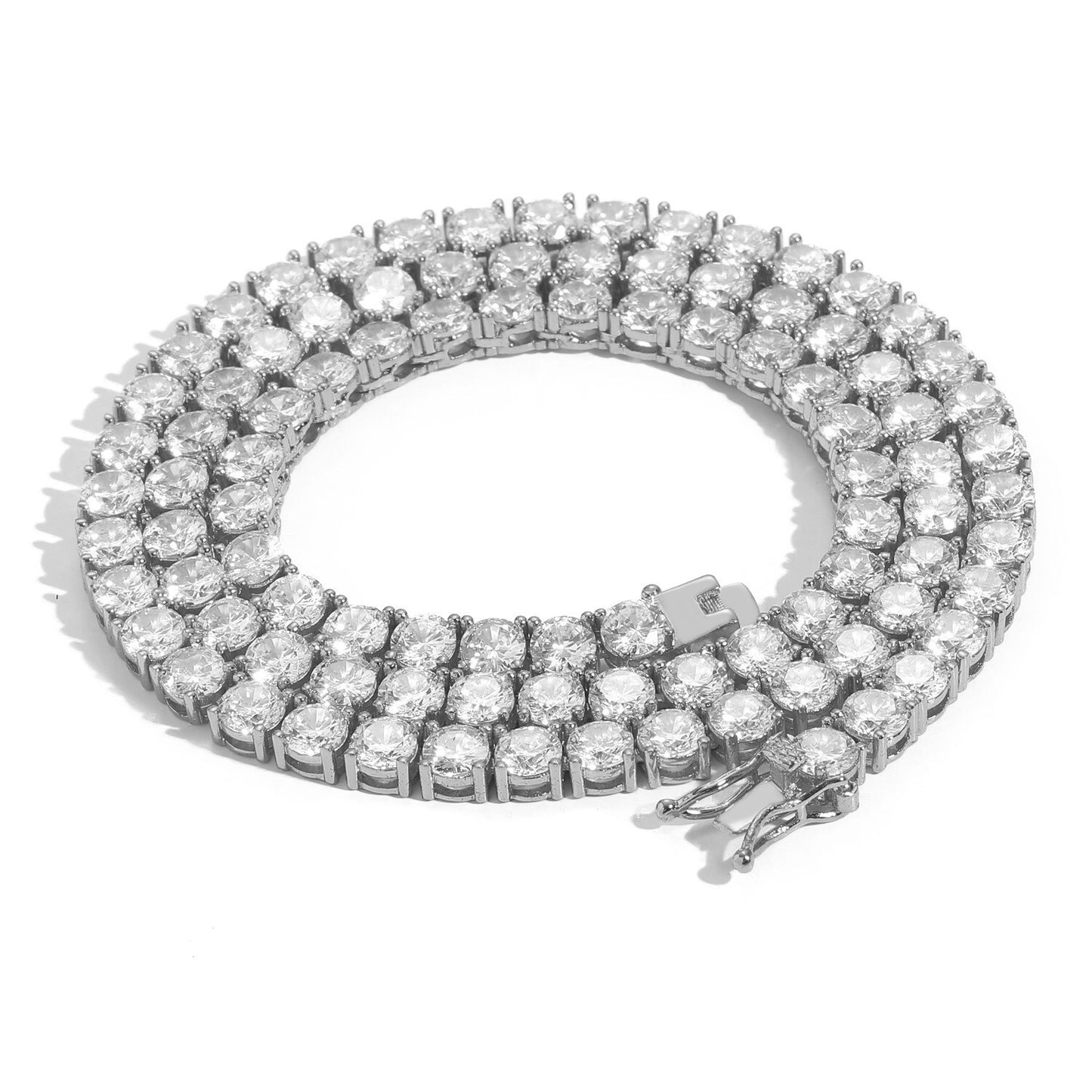 6"-24" Hip Hop Necklace Bracelets 5A CZ Diamonds Real Gold Plated Tennis Chain