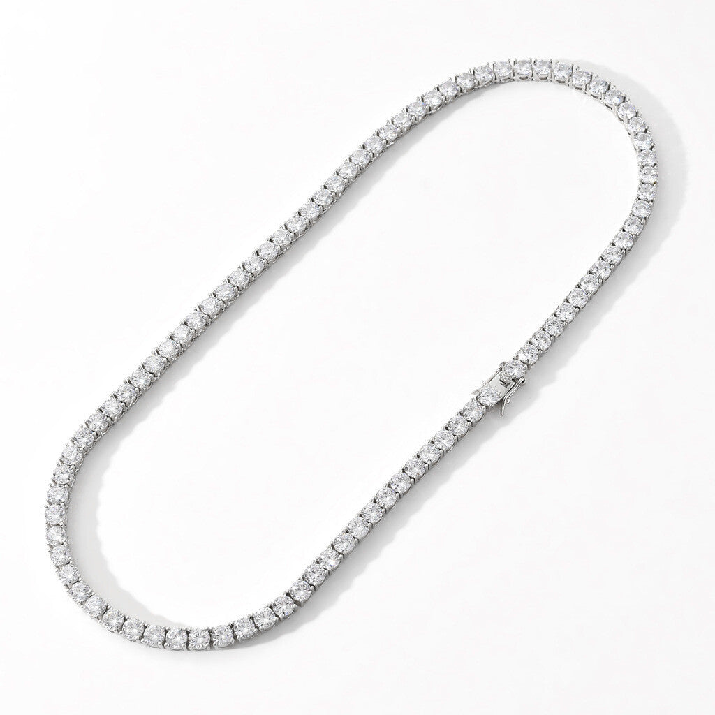 6"-24" Hip Hop Necklace Bracelets 5A CZ Diamonds Real Gold Plated Tennis Chain